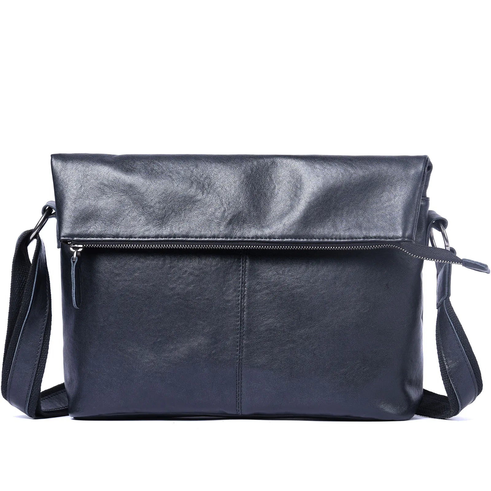 Genuine Leather Men'S Shoulder Bag Crossbody Laptop Bags Simple Cowhide Top Layer Vegetable-Tanned Leather Fashion Casual