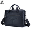 Briefcase Shoulder Messenger Bags Men'S Genuine Leather 14-Inch Laptop Bag'S Men'S Briefcase Office Business Handbag