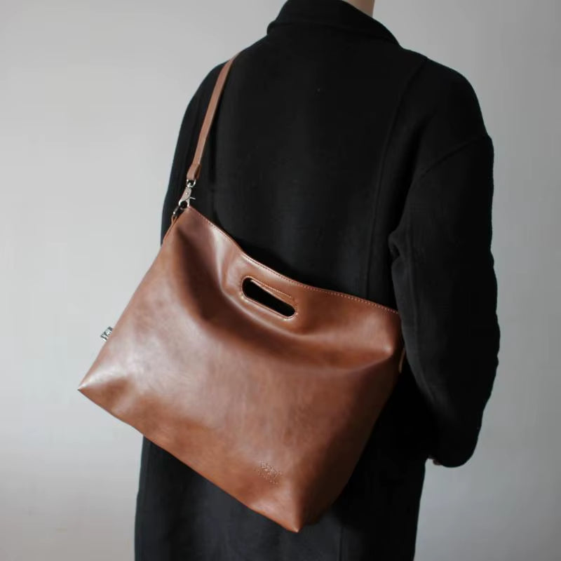 European and American Fashion Retro Patent Leather Shiny Surface Handbag Multifunctional Portable Single Shoulder Crossbody Bags